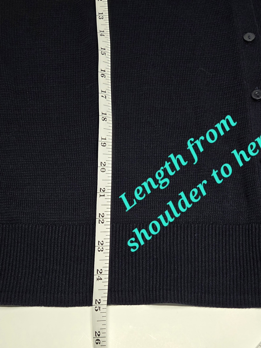 croft & barrow navy button-front crew cardigan - Picture 6 of 11